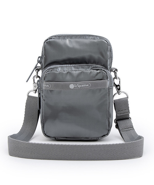 LeSportsac(レスポートサック)の「MINI PHONE BAG ガンメタルグレーシャイン(ショルダーバッグ・レディース・グレー・FREE)」の4枚目の写真