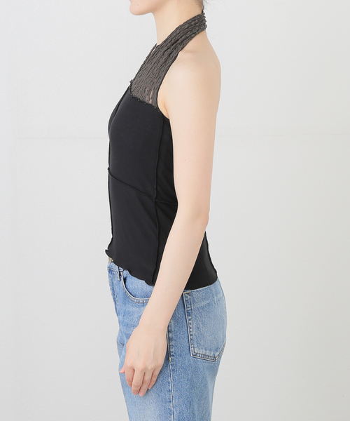 セール】BASERANGE NEHRU HALTER TOP TONT-LA-SU25：カットソー