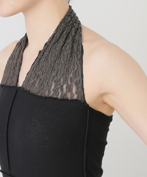 BASERANGE（ベースレンジ）の「BASERANGE NEHRU HALTER TOP TONT-LA