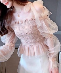※フェミニンシアーオフショルブラウス