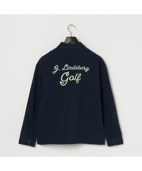 J.LINDEBERG(ジェイリンドバーグ)の「【J.LINDEBERG/GOLF】オーバーシャツアウター(ブルゾン・メンズ・ベージュ/ネイビー・46/48/50)」の4枚目の写真