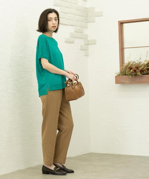 OPAQUE.CLIP（オペークドットクリップ）の「《丈が選べる/SS-LLサイズ》美脚ストレッチイージーテーパードパンツ/セットアップ対応【防シワ/洗濯機洗い可/抗ピル】（その他パンツ・レディース・ブラウン系8/ネイビー/ブラック/キャメル・02/01/42/40/38/36/34/03）」の7枚目の写真