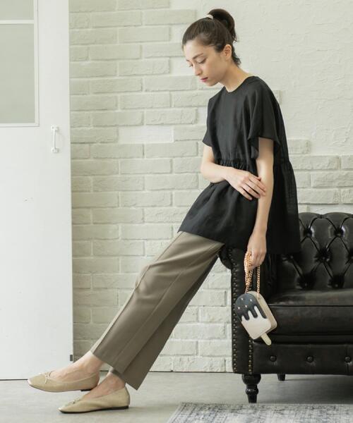 OPAQUE.CLIP（オペークドットクリップ）の「《丈が選べる/SS-LLサイズ》美脚ストレッチイージーテーパードパンツ/セットアップ対応【防シワ/洗濯機洗い可/抗ピル】（その他パンツ・レディース・ブラウン系8/ネイビー/ブラック/キャメル・02/01/42/40/38/36/34/03）」の12枚目の写真