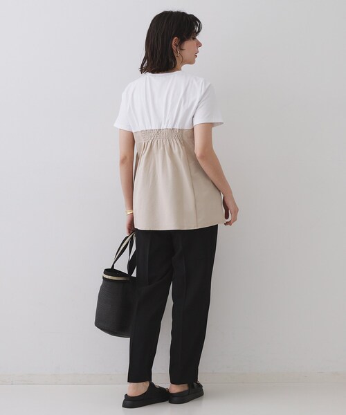 OPAQUE.CLIP（オペークドットクリップ）の「《丈が選べる/SS-LLサイズ》美脚ストレッチイージーテーパードパンツ/セットアップ対応【防シワ/洗濯機洗い可/抗ピル】（その他パンツ・レディース・ブラウン系8/ネイビー/ブラック/キャメル・02/01/42/40/38/36/34/03）」の21枚目の写真