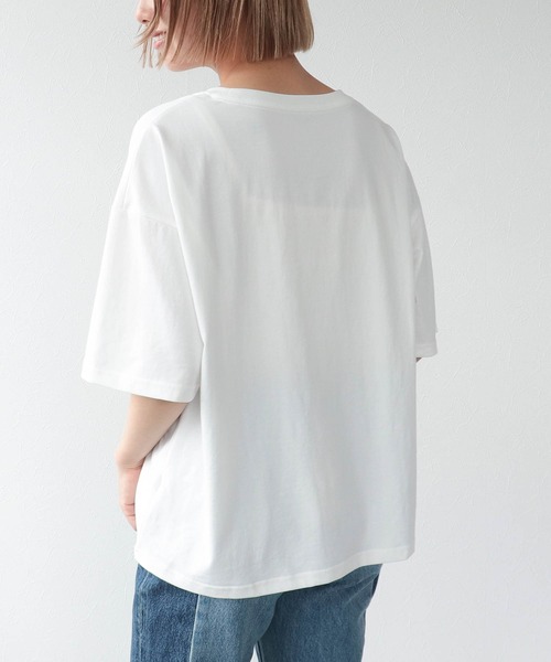 Three Four Time(スリーフォータイム)の「接触冷感スリットスリーブロゴTシャツ(Tシャツ/カットソー・レディース・ブラック/ホワイト・FREE)」の4枚目の写真
