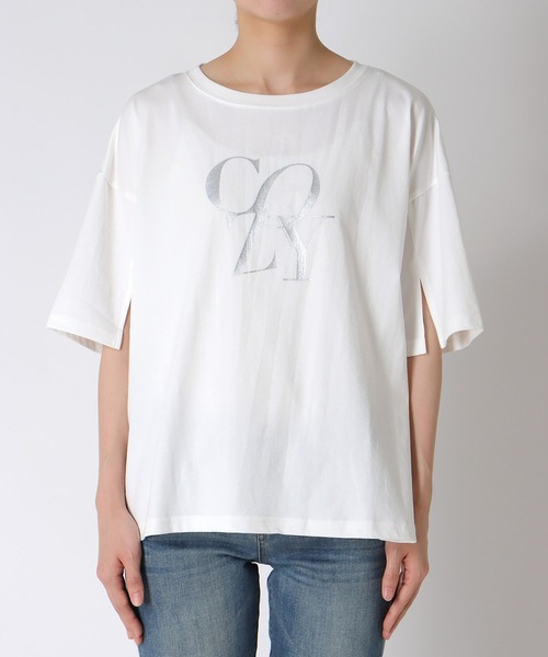 Three Four Time(スリーフォータイム)の「接触冷感スリットスリーブロゴTシャツ(Tシャツ/カットソー・レディース・ブラック/ホワイト・FREE)」の14枚目の写真