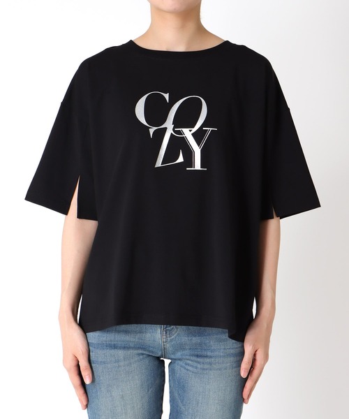 Three Four Time(スリーフォータイム)の「接触冷感スリットスリーブロゴTシャツ(Tシャツ/カットソー・レディース・ブラック/ホワイト・FREE)」の21枚目の写真