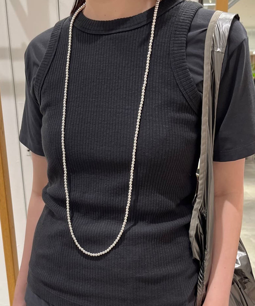 ≪追加≫INDIAN JEWELRY 5mm シャイニービーズネックレス44