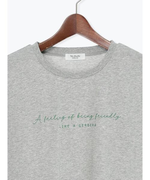 Te chichi TERRASSE(テチチテラス)の「【接触冷感】筆記体ロゴプリントTシャツ(Tシャツ/カットソー・レディース・オフホワイト/ブラック/グレー・F)」の8枚目の写真