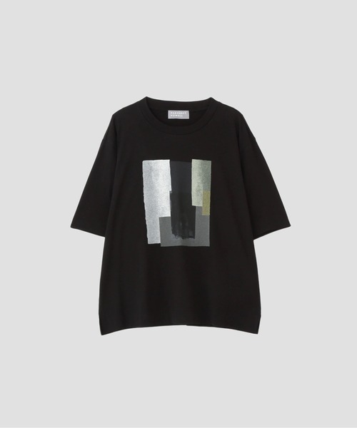 MARGARET HOWELL（マーガレットハウエル）の「COLLAGE PRINT COTTON  JERSEY（Tシャツ/カットソー・レディース・ブラック/ホワイト・2）」の10枚目の写真