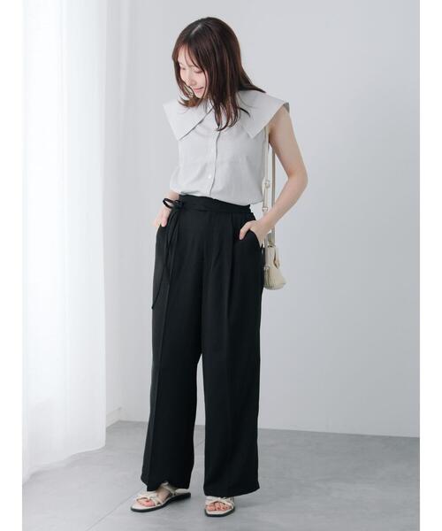 Te chichi TERRASSE(テチチテラス)の「セーラーカラーノースリシャツ(シャツ/ブラウス・レディース・サックスブルー/ブラック/ホワイト・F)」の18枚目の写真