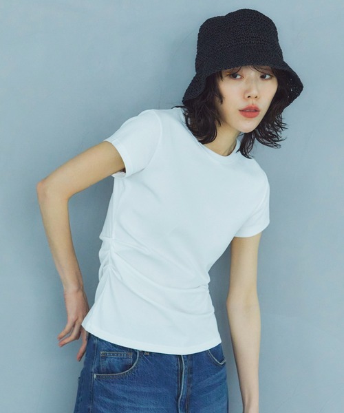 サイドギャザーカットTシャツ（Tシャツ/カットソー）｜LIENCOEUR