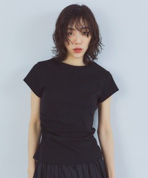 LIENCOEUR | サイドギャザーカットTシャツ(Tシャツ/カットソー)