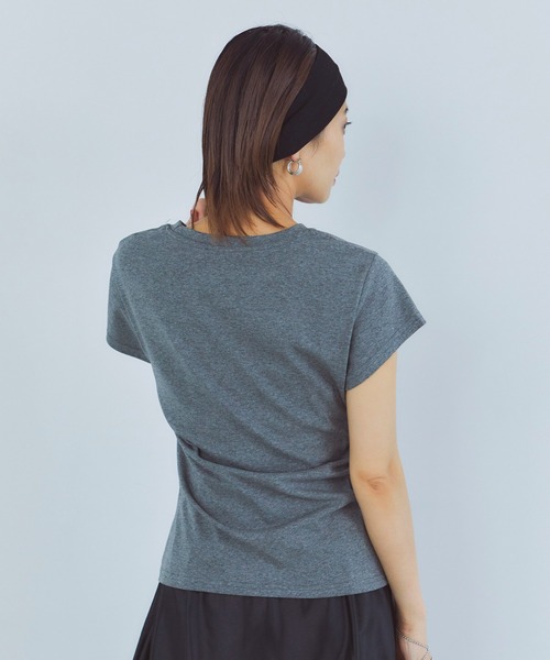 LIENCOEUR（リアンクール）の「サイドギャザーカットTシャツ（Tシャツ/カットソー・レディース・グレー/ブラック/ホワイト・FREE）」の20枚目の写真