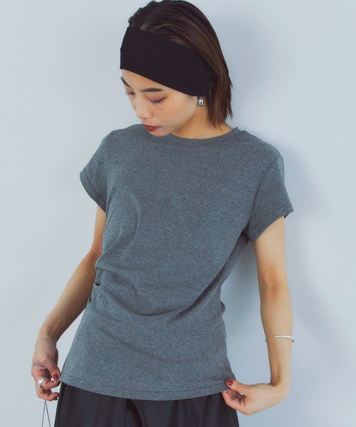 LIENCOEUR（リアンクール）の「サイドギャザーカットTシャツ（Tシャツ/カットソー・レディース・グレー/ブラック/ホワイト・FREE）」の18枚目の写真