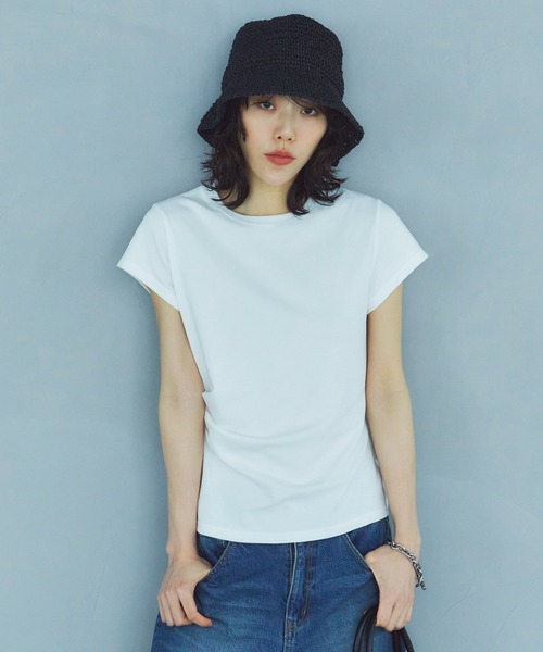 サイドギャザーカットTシャツ（Tシャツ/カットソー）｜LIENCOEUR