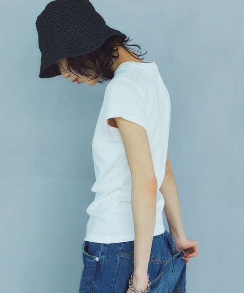 セール】サイドギャザーカットTシャツ（Tシャツ/カットソー