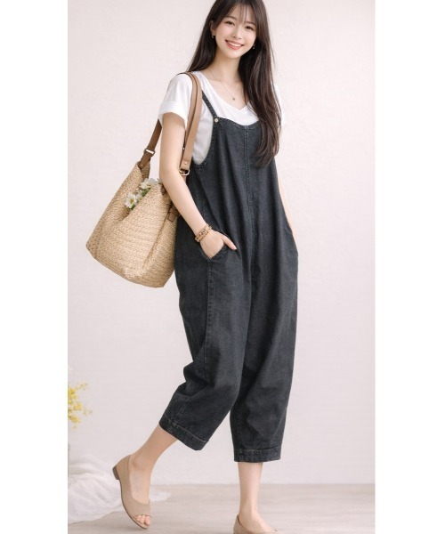 セール】2WAYワンピサルエルデニムサロペット（サロペット