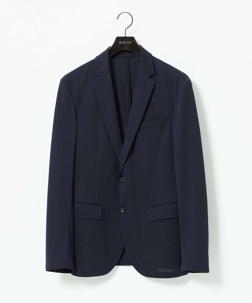 MICHEL KLEIN HOMME (ミッシェルクランオム)の「【セットアップ】メッシュストレッチテーラードジャケット(テーラードジャケット・メンズ・ネイビー/ダークグレー/ブルー・MEDIUM/X-LARGE/LARGE)」の1枚目の写真
