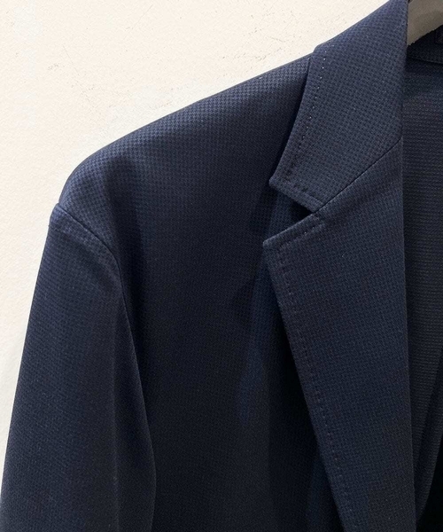 MICHEL KLEIN HOMME (ミッシェルクランオム)の「【セットアップ】メッシュストレッチテーラードジャケット(テーラードジャケット・メンズ・ネイビー/ダークグレー/ブルー・MEDIUM/X-LARGE/LARGE)」の4枚目の写真
