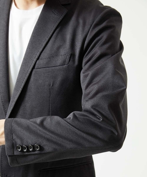 MICHEL KLEIN HOMME (ミッシェルクランオム)の「【セットアップ】メッシュストレッチテーラードジャケット(テーラードジャケット・メンズ・ネイビー/ダークグレー/ブルー・MEDIUM/X-LARGE/LARGE)」の9枚目の写真