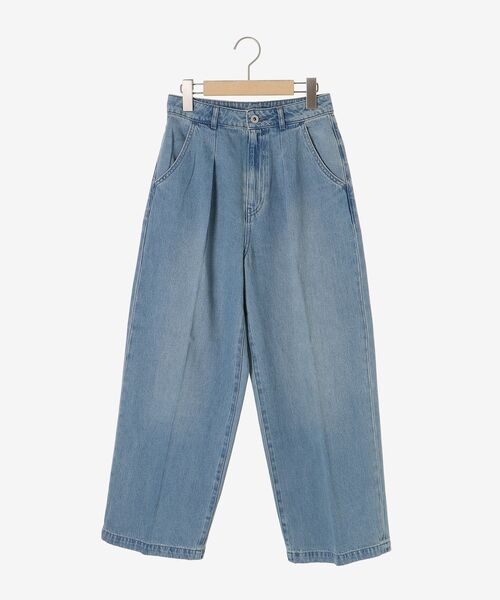 le.coeur blanc(ルクールブラン)の「タックワイドデニムパンツ(デニムパンツ・レディース・ブルー/サックスブルー・38/36)」の3枚目の写真