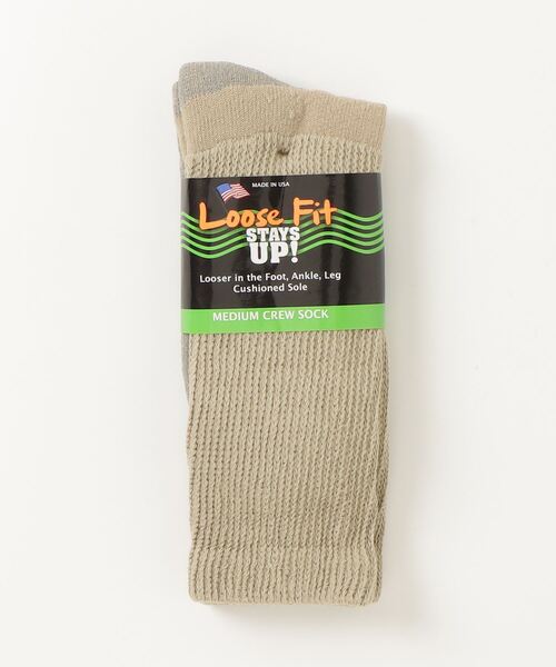fridge（フリッジ）の「【Extra Wide Socks】 エクストラ ワイド ソックス Loose Fit Stays Up Cotton Casual Crew Socks（ソックス/靴下・メンズ・ネイビー/ホワイト/タン/ブラック・ONE SIZE）」の4枚目の写真