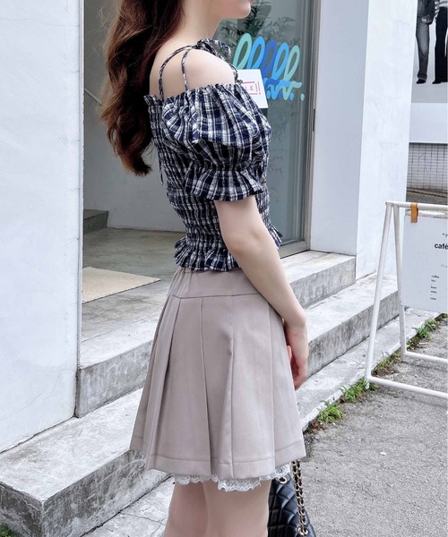 INGNI(イング)の「レースレイヤープリーツスカパン(スカート・レディース・ベージュ/ブラック/グレー・FREE)」の6枚目の写真