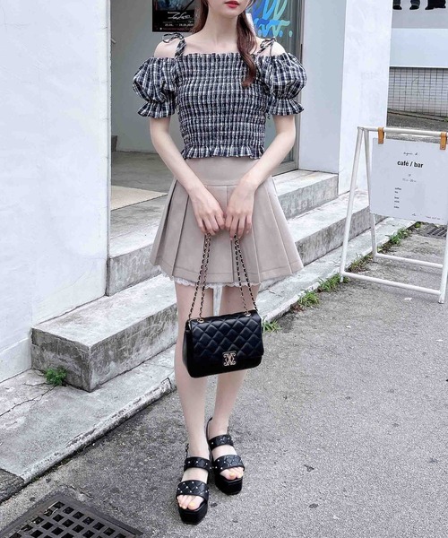 INGNI(イング)の「レースレイヤープリーツスカパン(スカート・レディース・ベージュ/ブラック/グレー・FREE)」の5枚目の写真