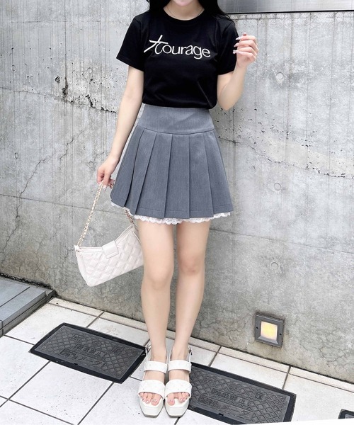 INGNI(イング)の「レースレイヤープリーツスカパン(スカート・レディース・ベージュ/ブラック/グレー・FREE)」の10枚目の写真