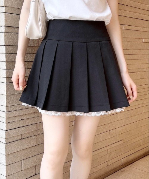 INGNI(イング)の「レースレイヤープリーツスカパン(スカート・レディース・ベージュ/ブラック/グレー・FREE)」の16枚目の写真