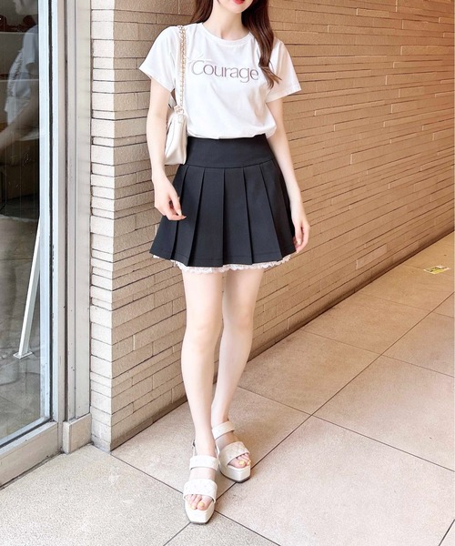 INGNI(イング)の「レースレイヤープリーツスカパン(スカート・レディース・ベージュ/ブラック/グレー・FREE)」の13枚目の写真