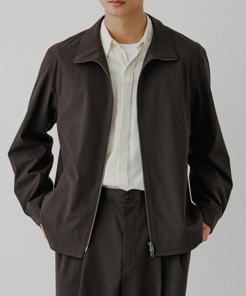 ADAM ET ROPE'(アダムエロペ)の「【DELEGANT】スタンドカラー ジップアップ ブルゾン / セットアップ対応(ブルゾン・メンズ・ブラック/ダークブラウン/ブラウン系その他3・S/L/M)」の3枚目の写真