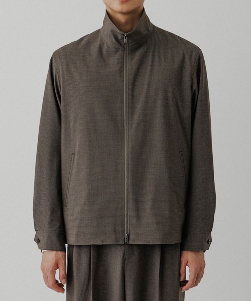 ADAM ET ROPE'(アダムエロペ)の「【DELEGANT】スタンドカラー ジップアップ ブルゾン / セットアップ対応(ブルゾン・メンズ・ブラック/ダークブラウン/ブラウン系その他3・S/L/M)」の8枚目の写真