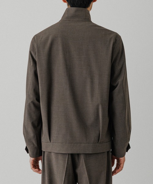 ADAM ET ROPE'(アダムエロペ)の「【DELEGANT】スタンドカラー ジップアップ ブルゾン / セットアップ対応(ブルゾン・メンズ・ブラック/ダークブラウン/ブラウン系その他3・S/L/M)」の9枚目の写真