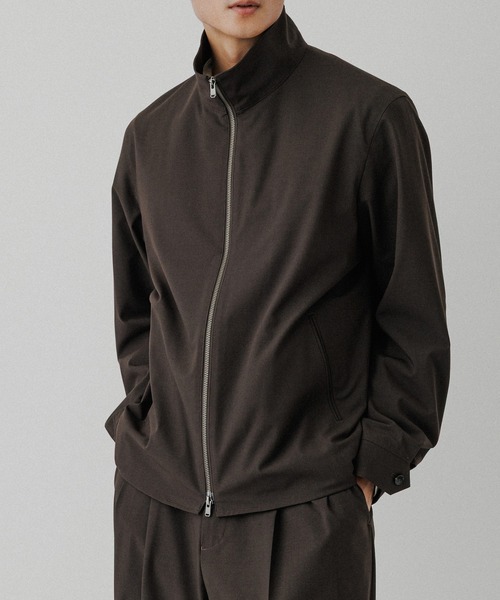ADAM ET ROPE'(アダムエロペ)の「【DELEGANT】スタンドカラー ジップアップ ブルゾン / セットアップ対応(ブルゾン・メンズ・ブラック/ダークブラウン/ブラウン系その他3・S/L/M)」の12枚目の写真