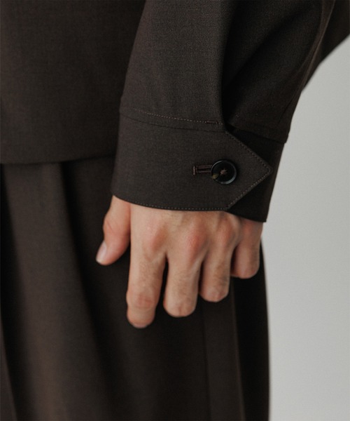 ADAM ET ROPE'(アダムエロペ)の「【DELEGANT】スタンドカラー ジップアップ ブルゾン / セットアップ対応(ブルゾン・メンズ・ブラック/ダークブラウン/ブラウン系その他3・S/L/M)」の18枚目の写真