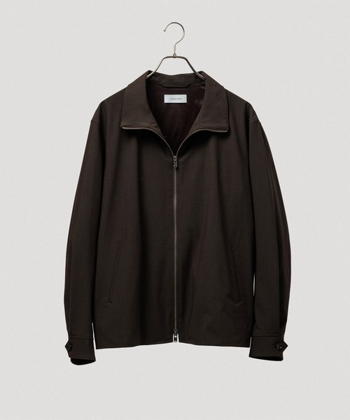 セール】【DELEGANT】スタンドカラー ジップアップ ブルゾン
