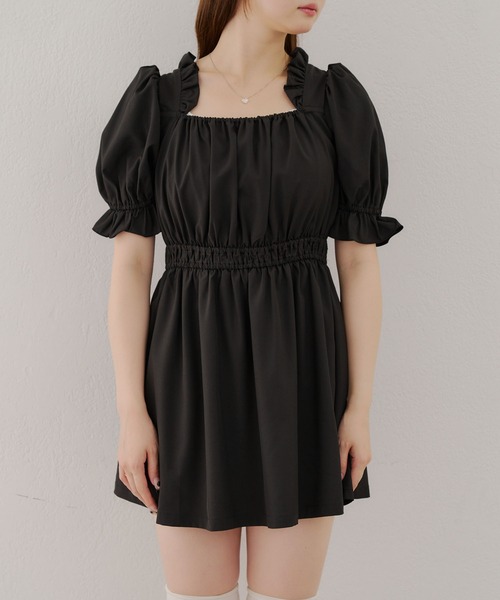 フリルミニワンピース Black collection】フリルミニワンピース | レディース