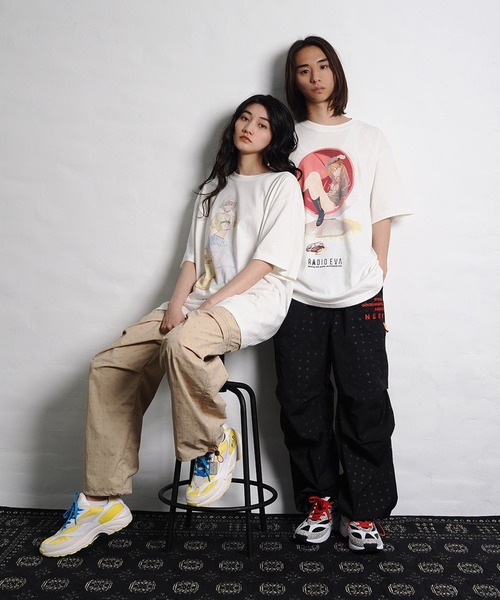 RADIO EVA(ラヂオエヴァ)の「RADIO EVA A298 NERV Cross Cargo Pants(カーゴパンツ・メンズ・ブラック/ベージュ・MEDIUM/LARGE/SMALL)」の3枚目の写真