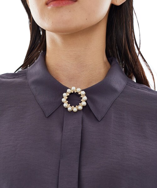 INDIVI（インディヴィ）の「【セレモニー／デイリー】パール調リングブローチ（ブローチ/コサージュ・レディース・ゴールド/シルバー・00）」の8枚目の写真