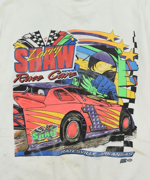 LABORATORY R(ラボラトリーアール)の「【USED】90’s Hanes “Larry shaw” レーシング Tシャツ(Tシャツ/カットソー・メンズ・ホワイト・LARGE)」の18枚目の写真