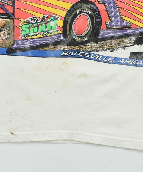 LABORATORY R(ラボラトリーアール)の「【USED】90’s Hanes “Larry shaw” レーシング Tシャツ(Tシャツ/カットソー・メンズ・ホワイト・LARGE)」の7枚目の写真