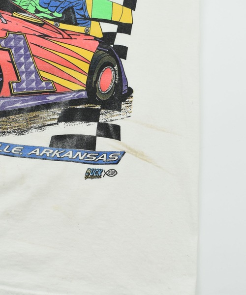 LABORATORY R(ラボラトリーアール)の「【USED】90’s Hanes “Larry shaw” レーシング Tシャツ(Tシャツ/カットソー・メンズ・ホワイト・LARGE)」の6枚目の写真