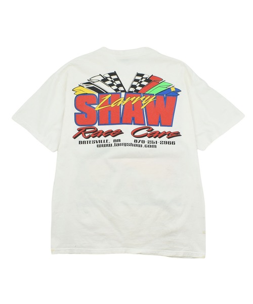 LABORATORY R(ラボラトリーアール)の「【USED】90’s Hanes “Larry shaw” レーシング Tシャツ(Tシャツ/カットソー・メンズ・ホワイト・LARGE)」の5枚目の写真