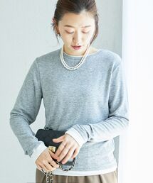 le.coeur blanc | 《Oggi専属モデル 飯豊まりえさん着用》レイヤードライクカットソー(Tシャツ/カットソー)