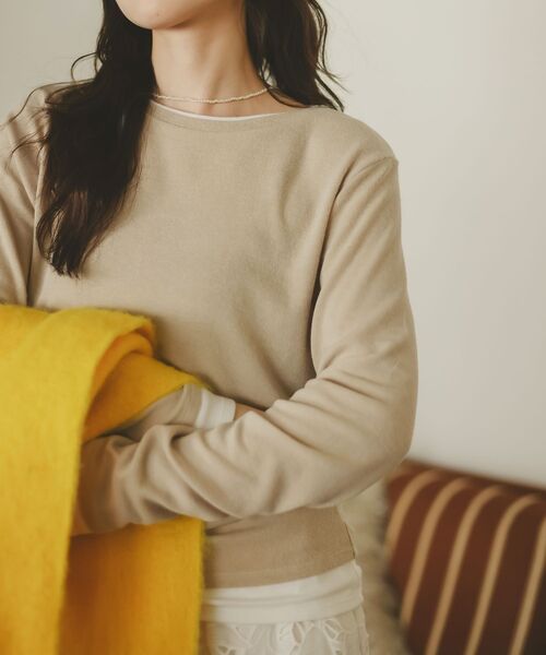 le.coeur blanc（ルクールブラン）の「レイヤードライクカットソー（Tシャツ/カットソー・レディース・ライトグレー/ライトベージュ/チャコールグレー・38）」の14枚目の写真