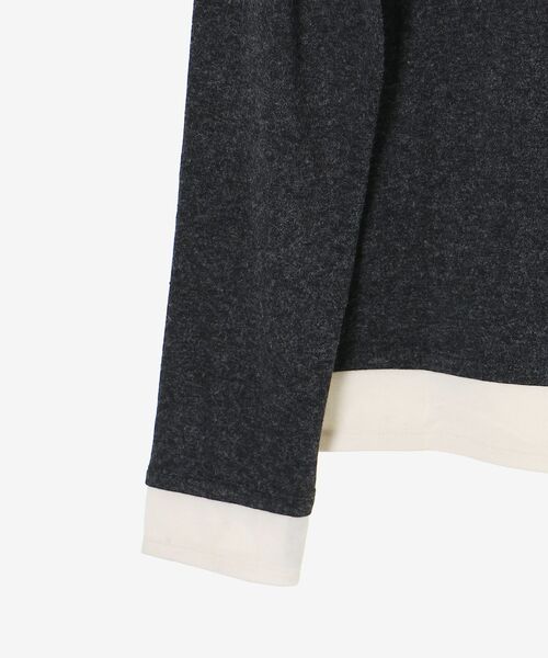 le.coeur blanc（ルクールブラン）の「レイヤードライクカットソー（Tシャツ/カットソー・レディース・ライトグレー/ライトベージュ/チャコールグレー・38）」の9枚目の写真