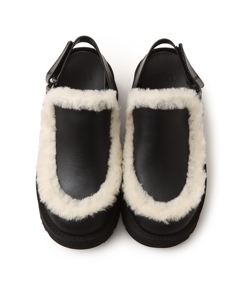 UGG W ESMEE LEATHER CLOG / アグ ニュー ハイツ エスミー