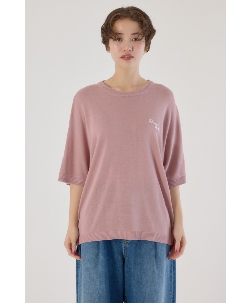 RODEO CROWNS WIDE BOWL(ロデオクラウンズワイドボウル)の「ルーズドルマンニットトップス(Tシャツ/カットソー・レディース・グリーン/オフホワイト/ブラック/ライトピンク・FREE)」の10枚目の写真